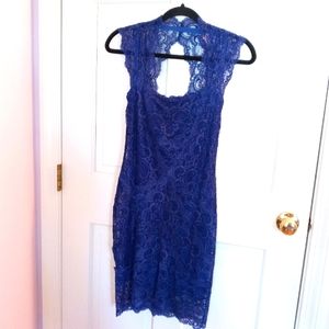 Nicole Miller Mini Plunge Cocktail Dress